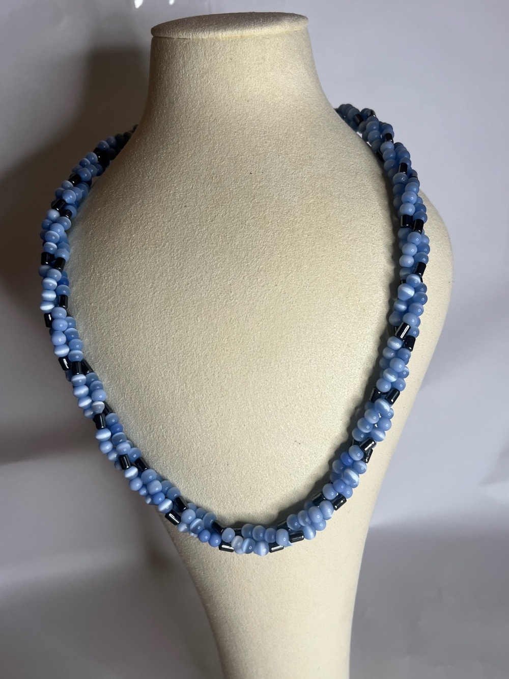 Handcrafted Blue Beaded Necklace